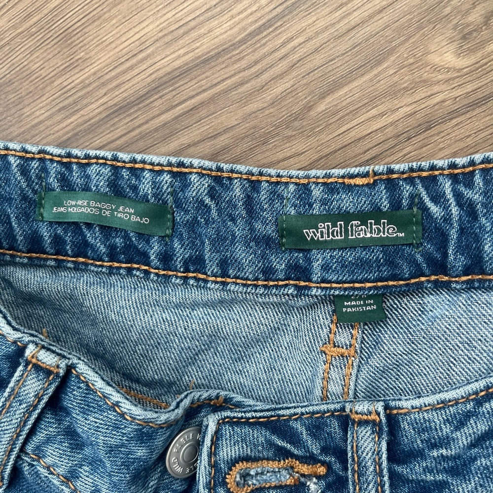 Low-Rise Baggy Jeans  👖 100% cotton 👖Wild Fable - Picture 2 of 4